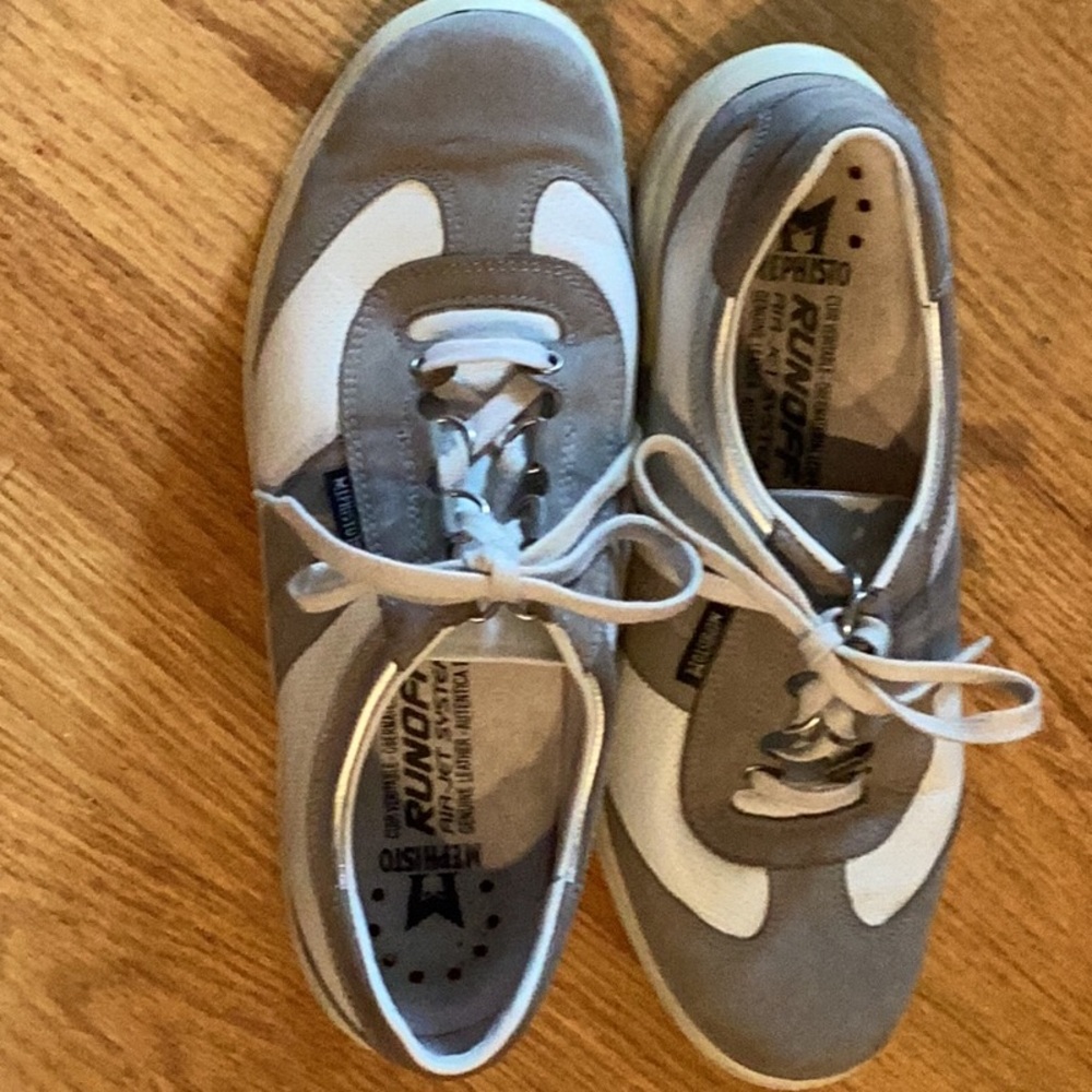 Mephisto Gray and White Women's Sneakers